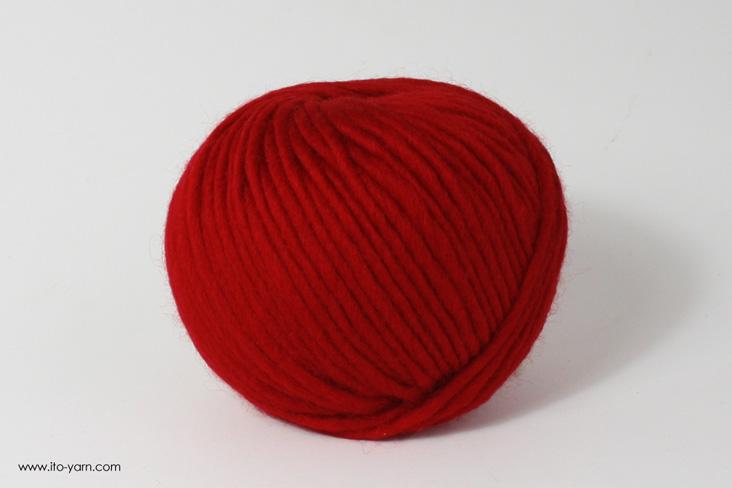 ITO MASAKI Biidama soft roving yarn, 12, Red, comp: 100% Wool   