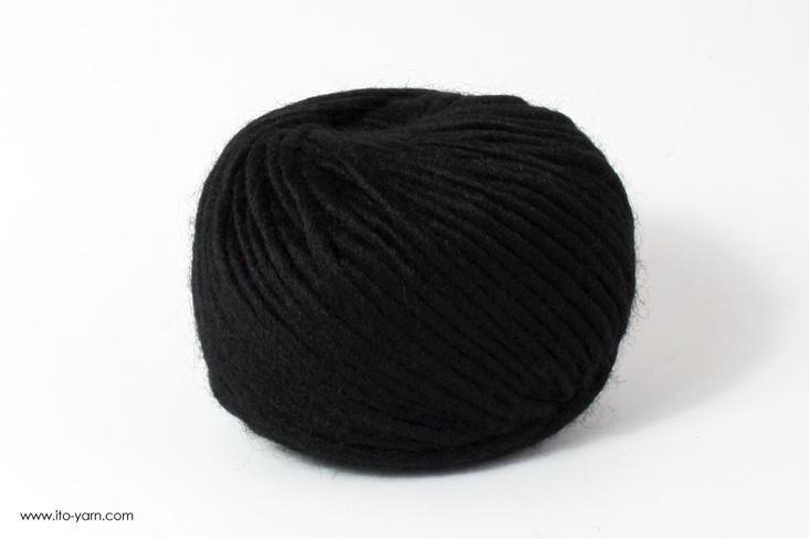 ITO MASAKI Biidama soft roving yarn, 81, Black, comp: 100% Wool   