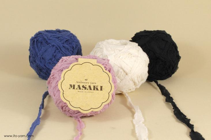 ITO MASAKI Sage woven ribbon yarn - comp: 100% Cotton    