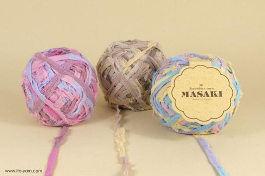 ITO MASAKI Salvia woven ribbon yarn - comp: 100% Cotton    