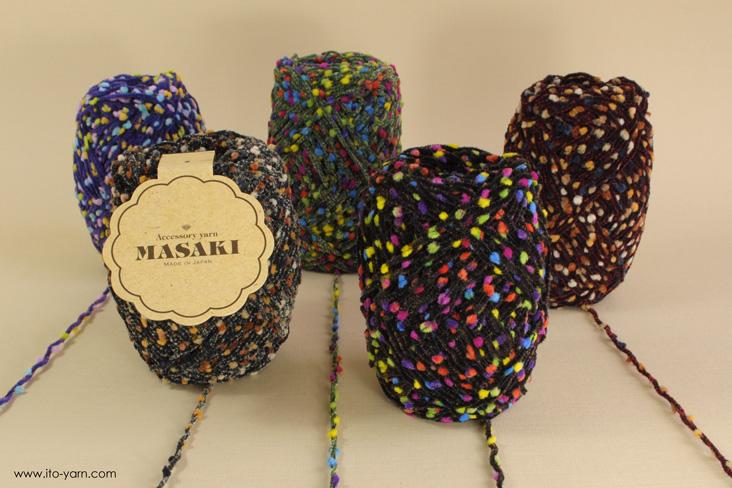 ITO MASAKI Tsuyu thin chenille yarn - comp: 56% Polyester  22% Nylon  22% Rayon  