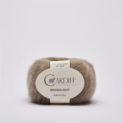 Cardiff BRUSHLIGHT gentle yarn, 103, BROWN, comp: 82% Cashmere, 18% Silk
