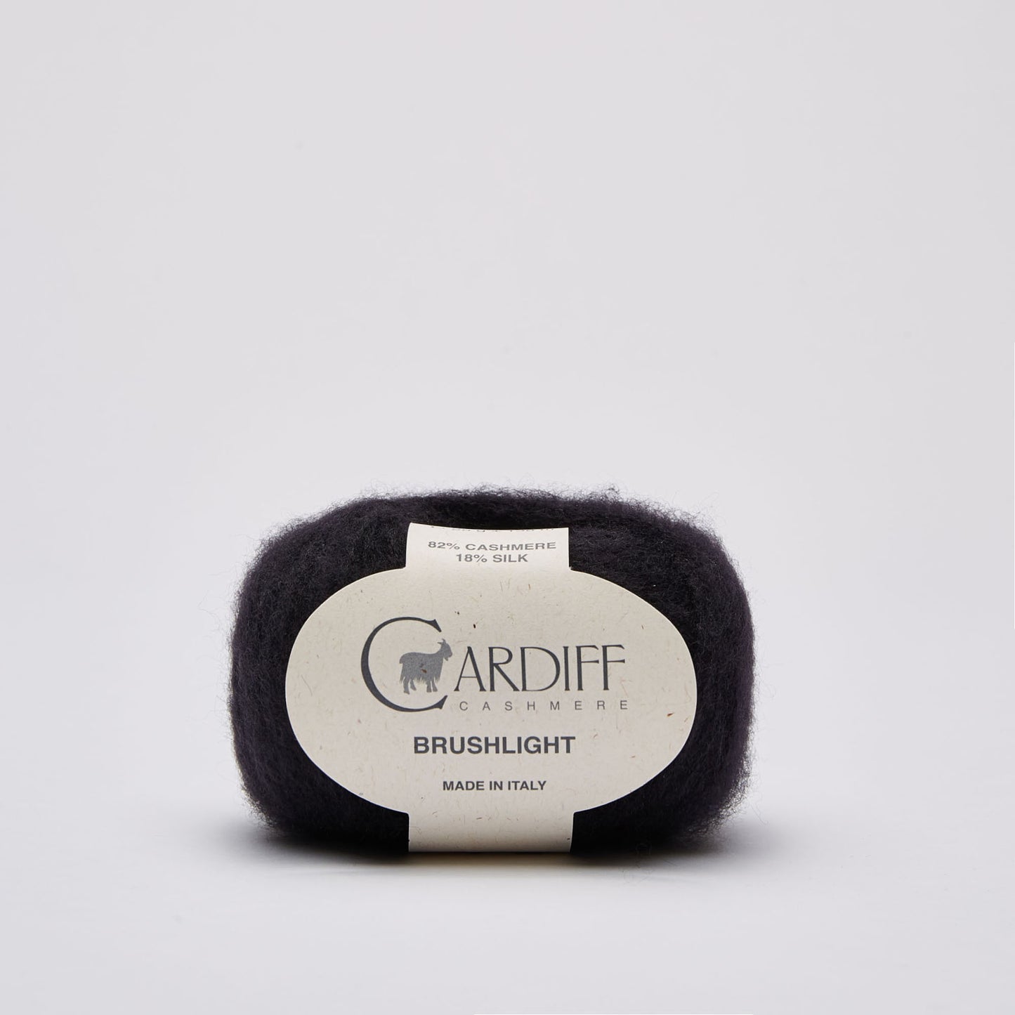 Cardiff BRUSHLIGHT gentle yarn, 110, BLACK, comp: 82% Cashmere, 18% Silk