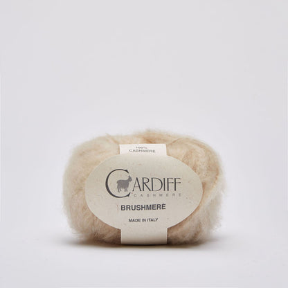 Cardiff BRUSHMERE gentle yarn, 102, SILVER, comp: 100% Cashmere