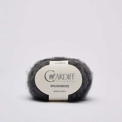 Cardiff BRUSHMERE gentle yarn, 105, GREY MEL, comp: 100% Cashmere