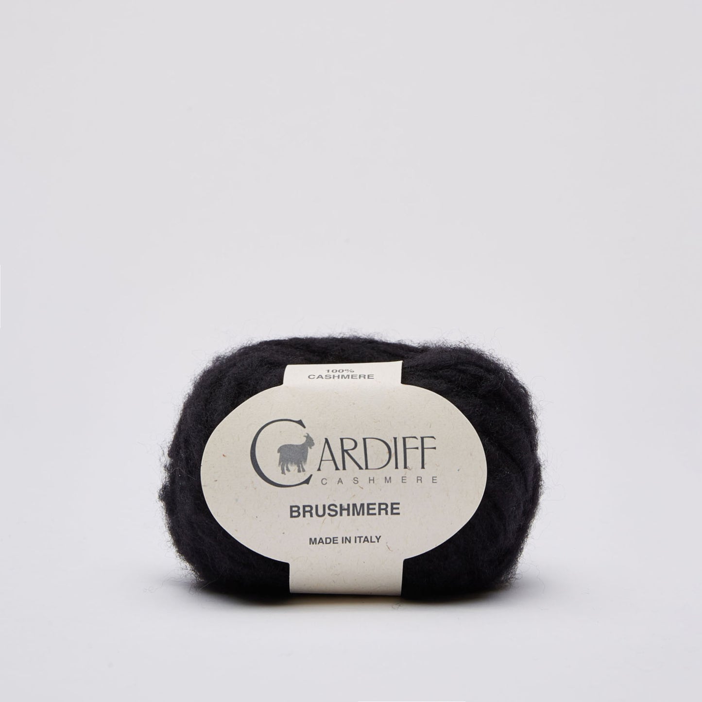 Cardiff BRUSHMERE gentle yarn, 110, BLACK, comp: 100% Cashmere