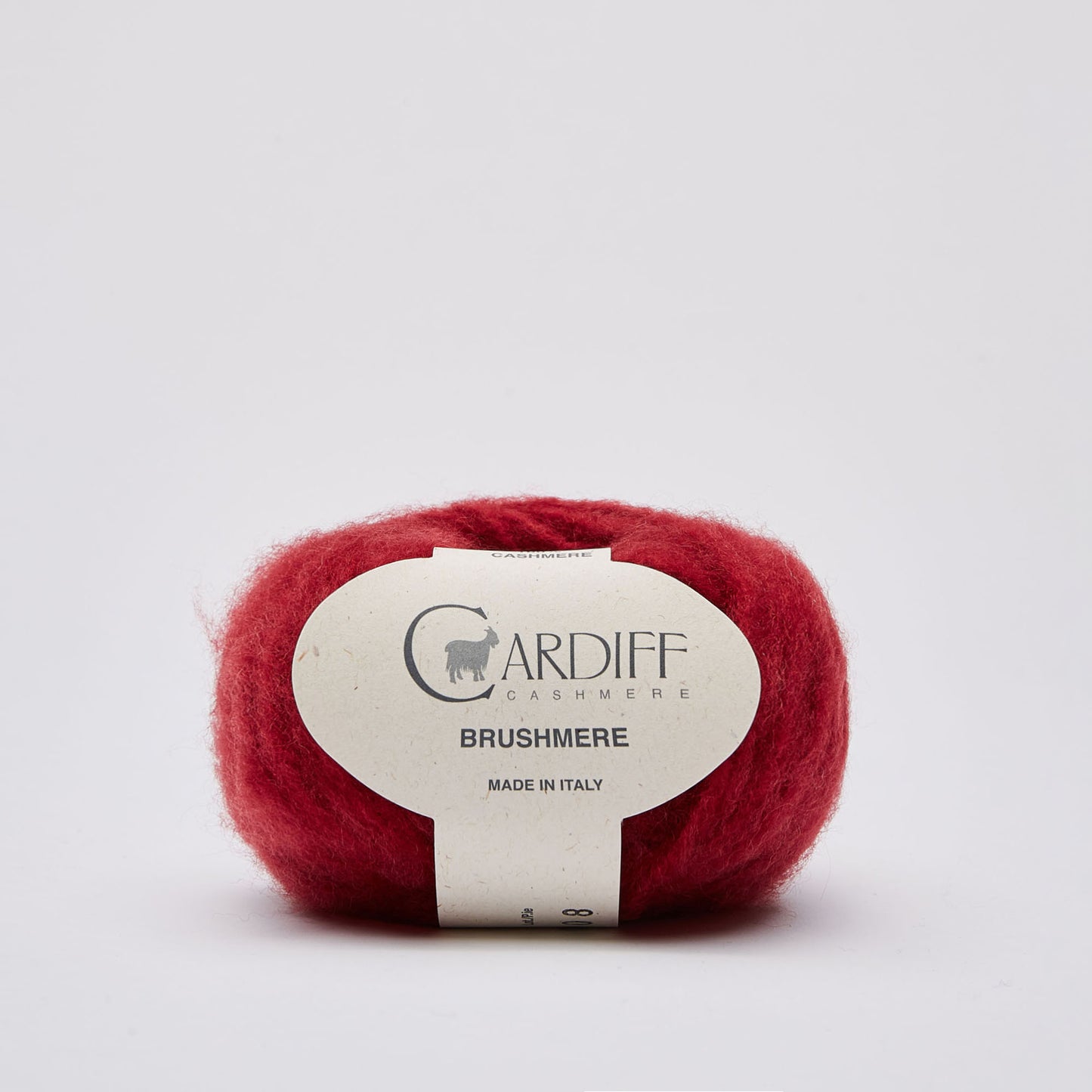 Cardiff BRUSHMERE gentle yarn, 111, ROUGE, comp: 100% Cashmere