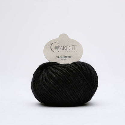Cardiff LARGE gentle yarn, 516, NERO, comp: 100% Cashmere