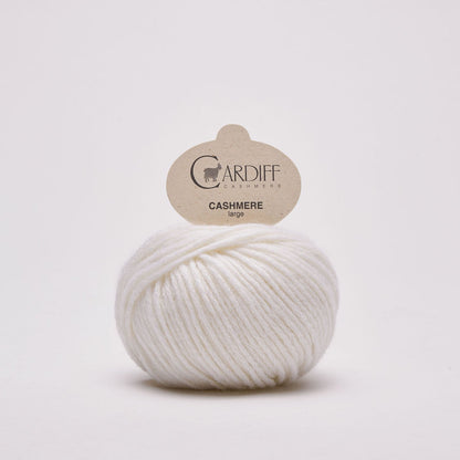 Cardiff LARGE gentle yarn, 623, CANDIDO, comp: 100% Cashmere