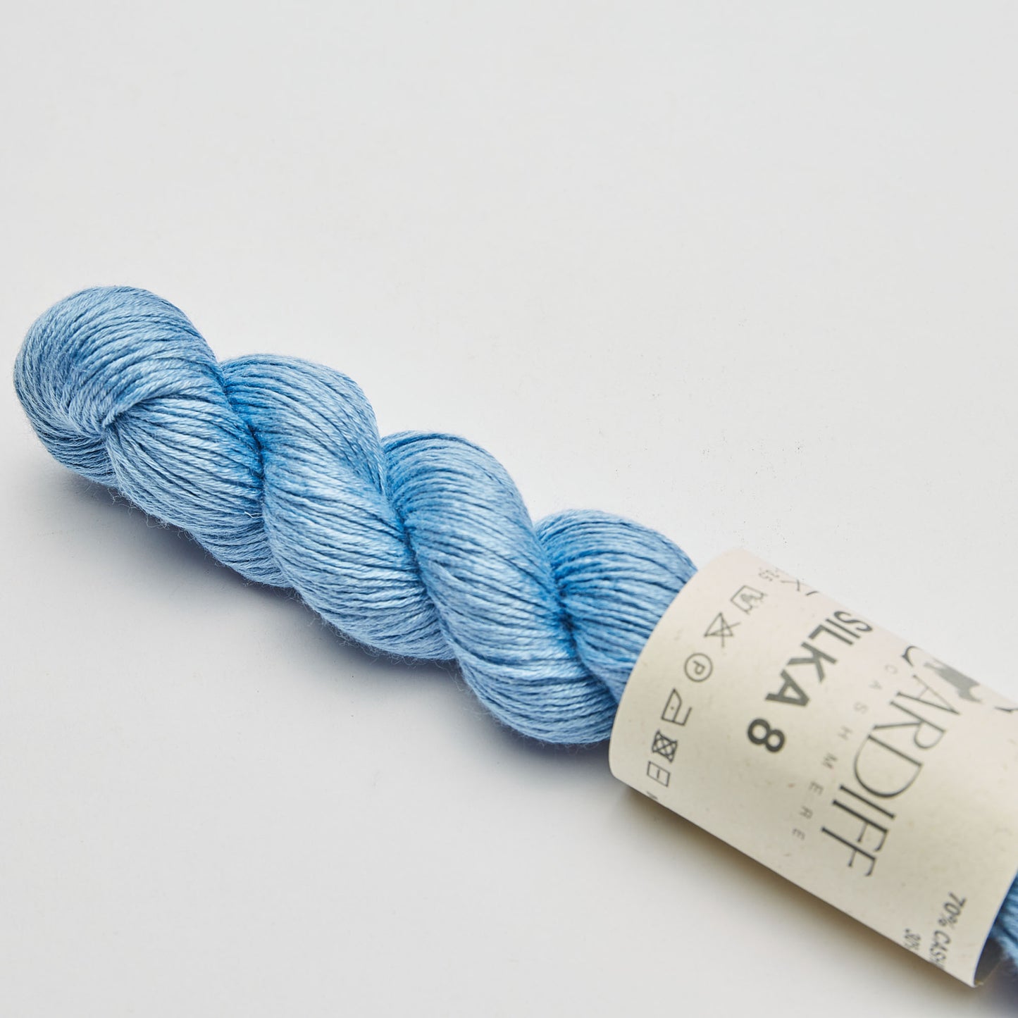 Cardiff SILKA 8 gentle yarn, 03, AZUR, comp: 70% Cashmere, 30% Silk