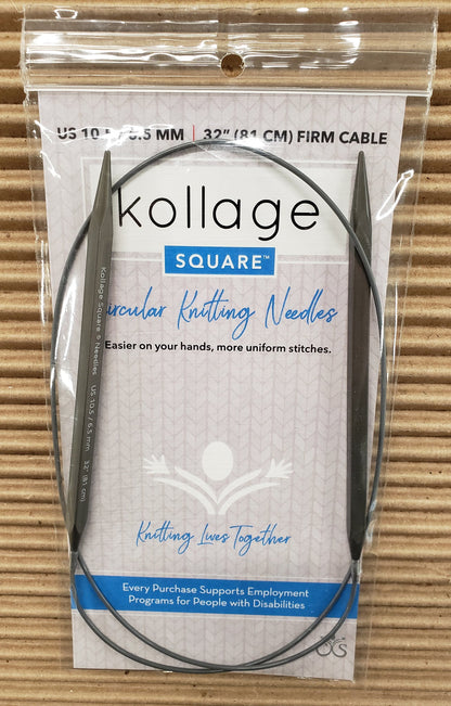 Kollage Square Circular Needle - Firm - Gray