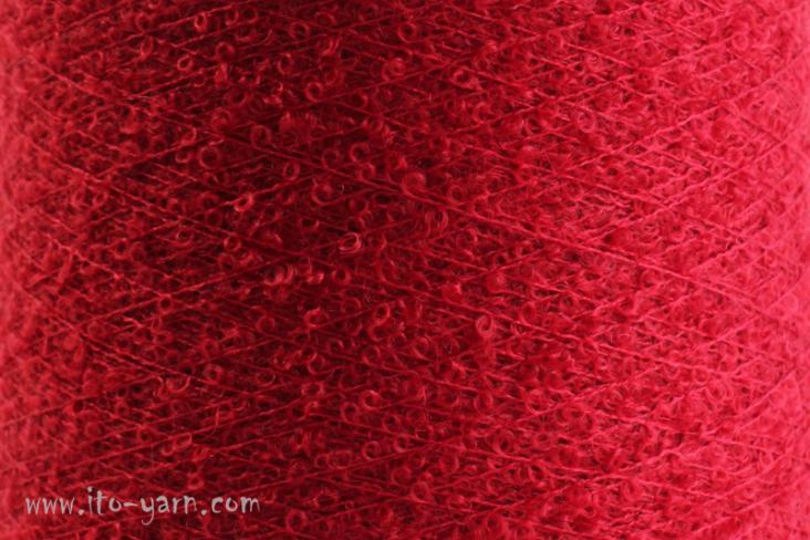ITO Awayuki small curls yarn, 553, Red, comp: 80% Mohair, 20% Silk