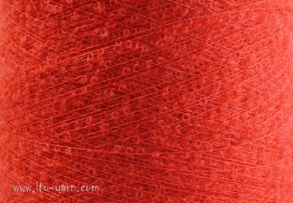 ITO Awayuki small curls yarn, 554, Tangerine, comp: 80% Mohair, 20% Silk