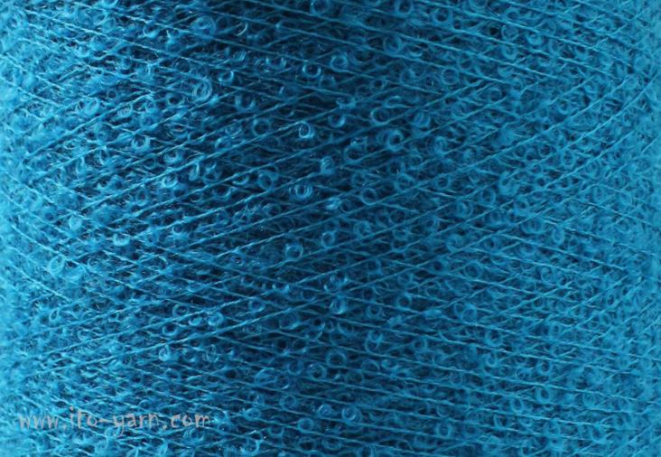 ITO Awayuki small curls yarn, 556, Capri Blue, comp: 80% Mohair, 20% Silk