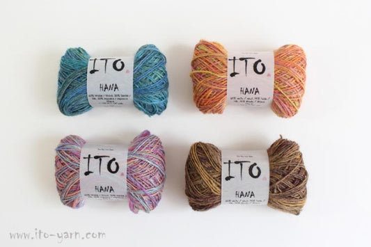 ITO Hana masterpiece of colorwork yarn comp: 60% Wool and 20% Alpaca and 20% Silk