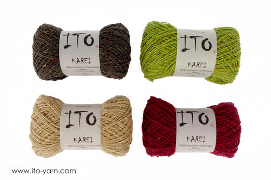 ITO Karei woolen spun yarn comp: 100% Cashmere