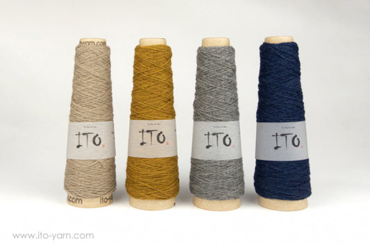 ITO Kuroten soft woolen spun yarn comp: 80% Cashmere and 20 % Sable