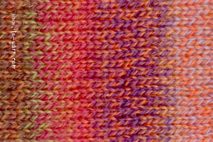 ITO Niji irregular color yarn, 255, Shades of Orange, comp: 100% Wool