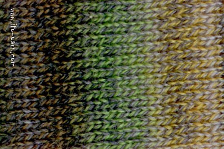 ITO Niji irregular color yarn, 256, Shades of Green, comp: 100% Wool