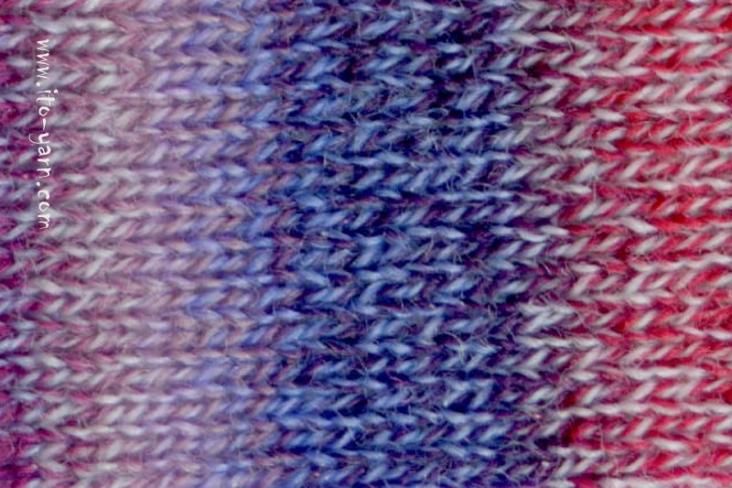 ITO Niji irregular color yarn, 258, Shades of Aqua, comp: 100% Wool