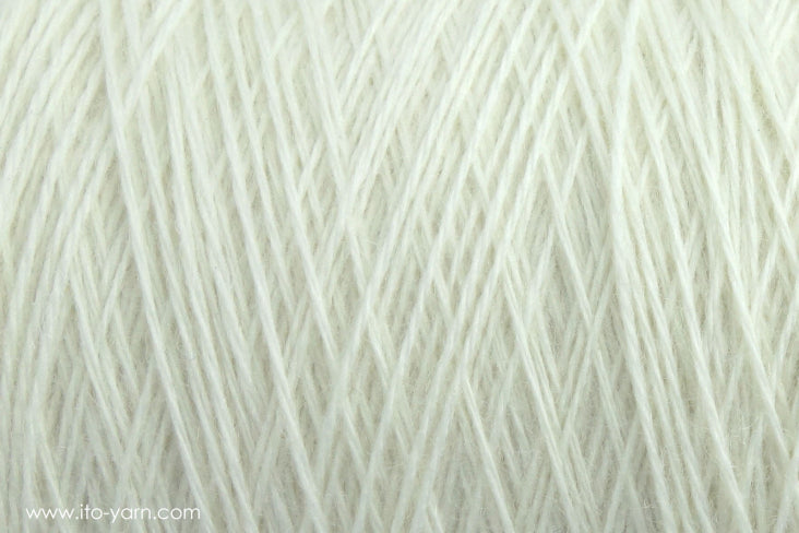 ITO Rakuda luxurious blend yarn, 654, White, comp: 70% Wool, 30% Camel