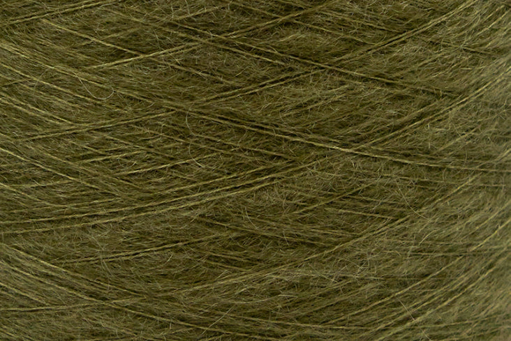 ITO Sensai delicate mohair yarn, 698, Olive, comp: 60% Mohair, 40% Silk