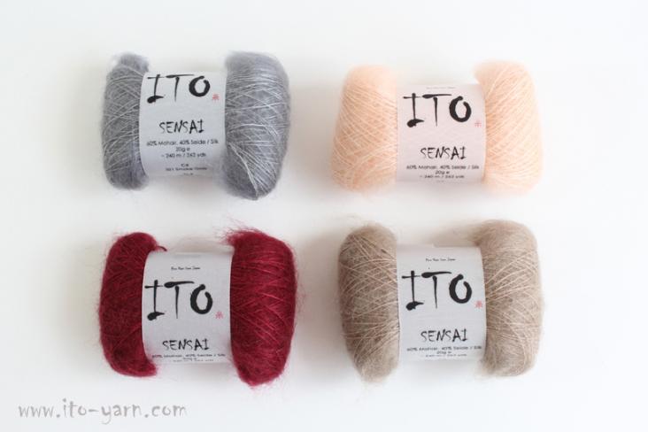 ITO Sensai delicate mohair yarn comp: 60% Mohair and 40% Silk