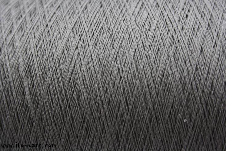 ITO Tetsu twisted "memory" yarn, 172, Smoke Gray, comp: 61% Silk, 39% stainless steel