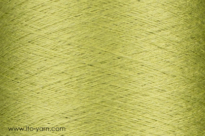 ITO Tetsu twisted "memory" yarn, 193, Lime, comp: 61% Silk, 39% stainless steel