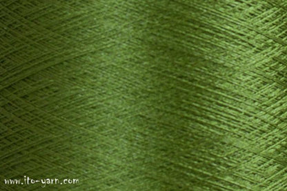 ITO Tetsu twisted "memory" yarn, 431, Lead Green, comp: 61% Silk, 39% stainless steel
