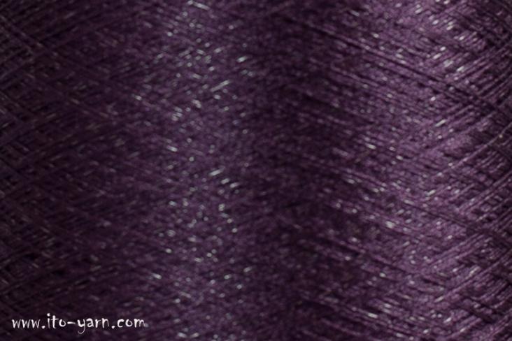 ITO Tetsu twisted "memory" yarn, 432, Prune, comp: 61% Silk, 39% stainless steel