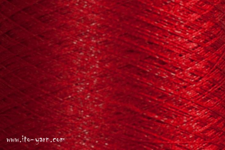 ITO Tetsu twisted "memory" yarn, 433, Red, comp: 61% Silk, 39% stainless steel