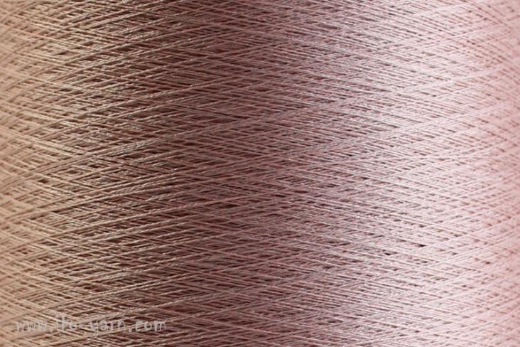 ITO Tetsu twisted "memory" yarn, 438, Peach, comp: 61% Silk, 39% stainless steel
