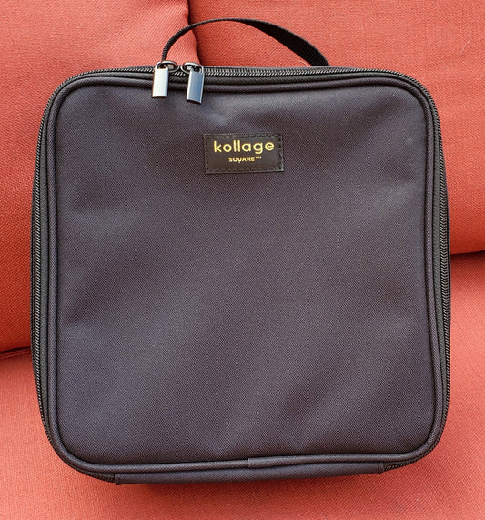 Kollage - Extra large Zippered Pouch Black