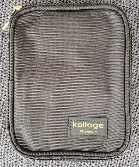 Kollage - Small Zippered Pouch Black and Gold